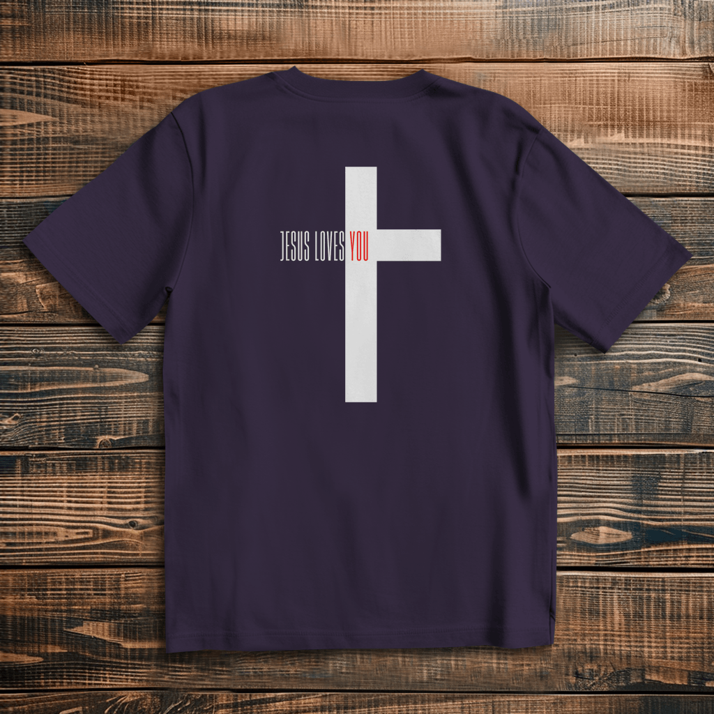 Oversize T-Shirt "Jesus loves you" - by-grace.store