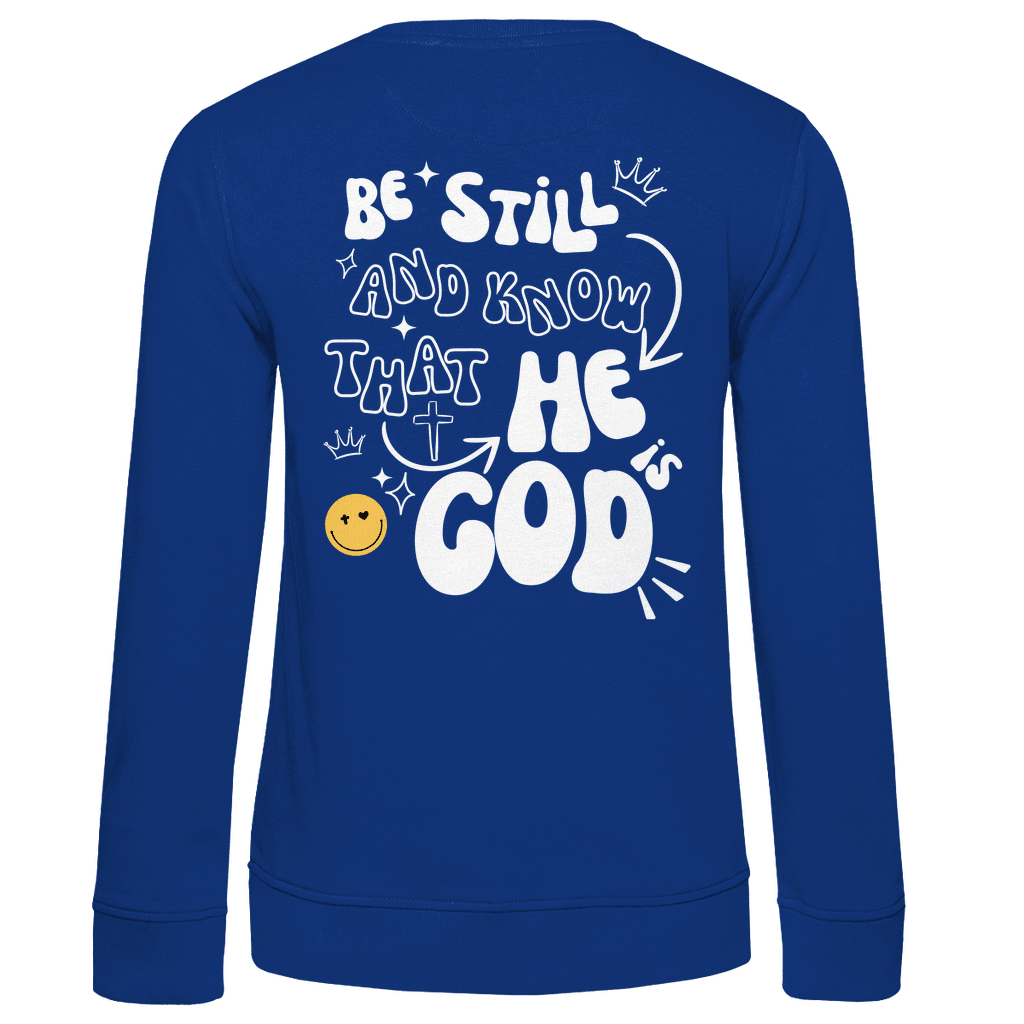 Damen Premium Bio Sweatshirt "He is God" - by-grace.store