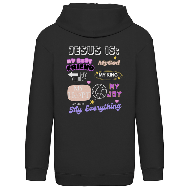 Kids Basic Hoodie "Jesus is" - by-grace.store
