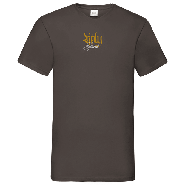 Herren Basic V-Neck T-Shirt "Holy Spirit" - by-grace.store