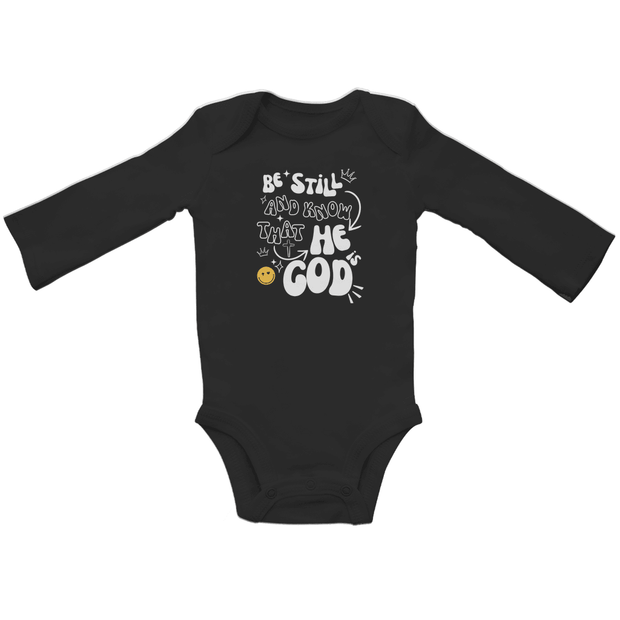 Baby Bio Bodysuite Langarm "He is God" - by-grace.store