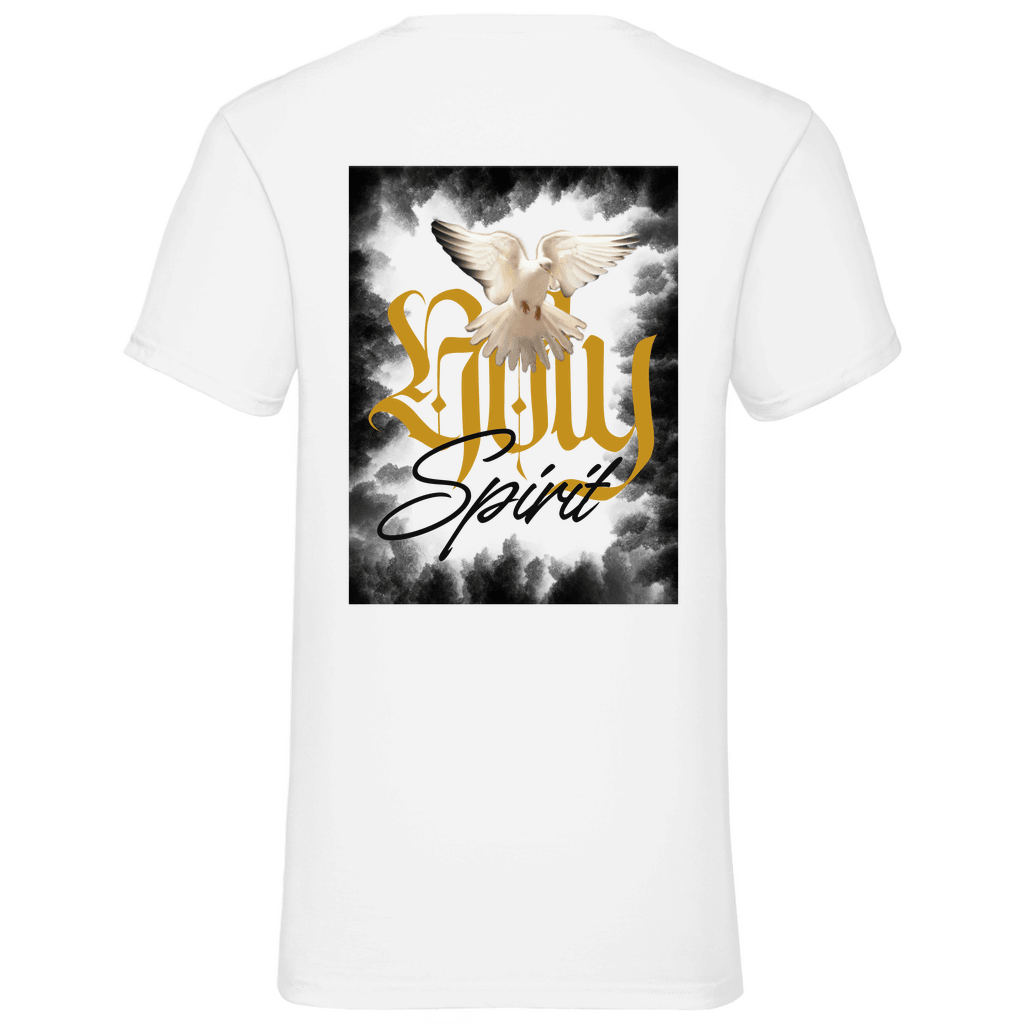 Herren Basic V-Neck T-Shirt "Holy Spirit" - by-grace.store