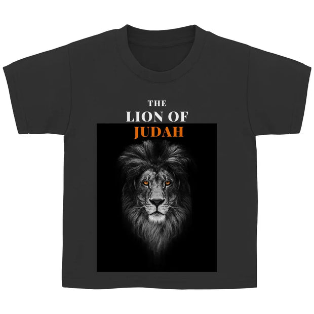 Kinder T-Shirt „Lion of Judah“ – Christliches Löwen-Motivshirt für Jungen & Mädchen | byGraceStore