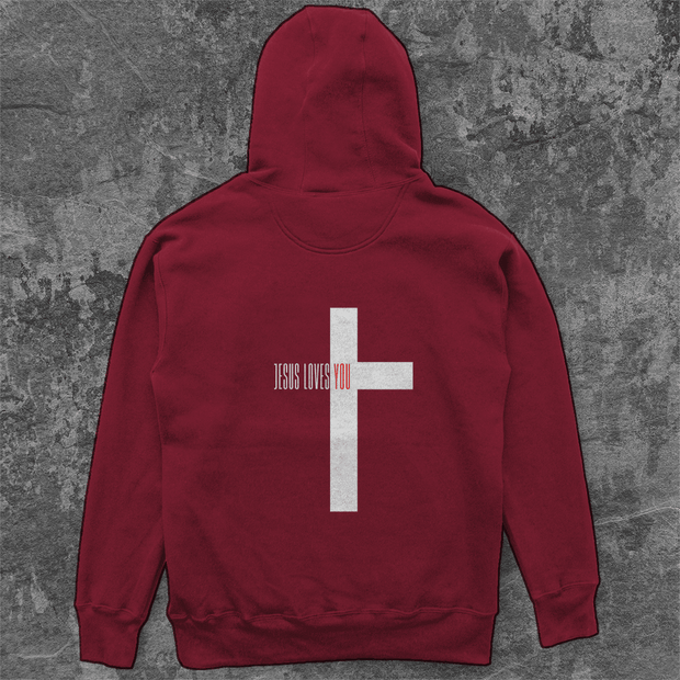 Unisex Oversize Hoodie "Jesus loves you" - by-grace.store