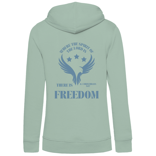 Damen Premium Bio Hoodie "Freedom" - by-grace.store