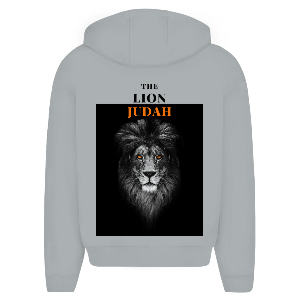 Herren Oversize Zipper Hoodie "Lion of Judah" - by-grace.store