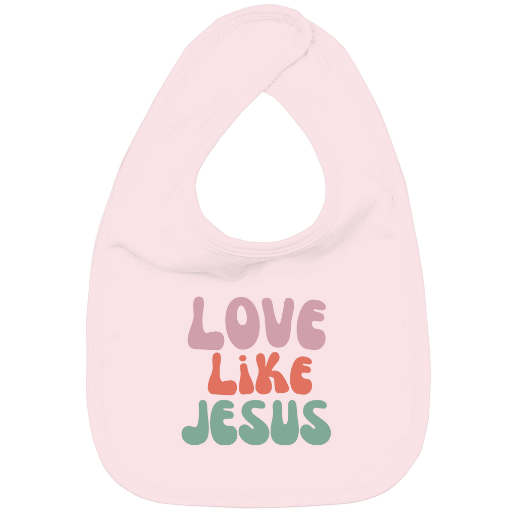 Kinder Bio Lätzchen "Love,Like,Jesus" - by-grace.store