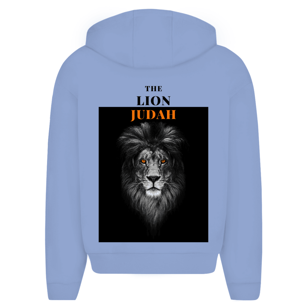 Herren Oversize Zipper Hoodie "Lion of Judah" - by-grace.store