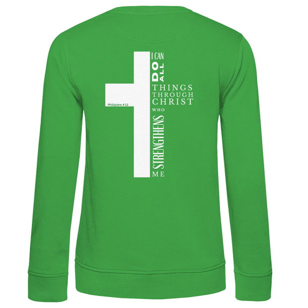 Damen Premium Bio Sweatshirt "I can do all" - by-grace.store