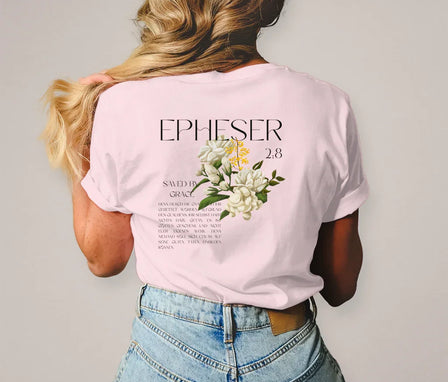 Damen T-Shirt "Saved" - by-grace.store