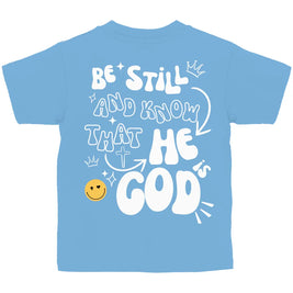 Kinder T-Shirt „He is God“ – Christliches Basic Shirt für Jungen & Mädchen | byGraceStore