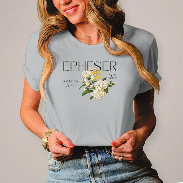 Damen T-Shirt "Saved" - by-grace.store