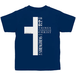 Kinder T-Shirt „I can do all“ – Christliches Bibelvers Shirt für Jungen & Mädchen | byGraceStore
