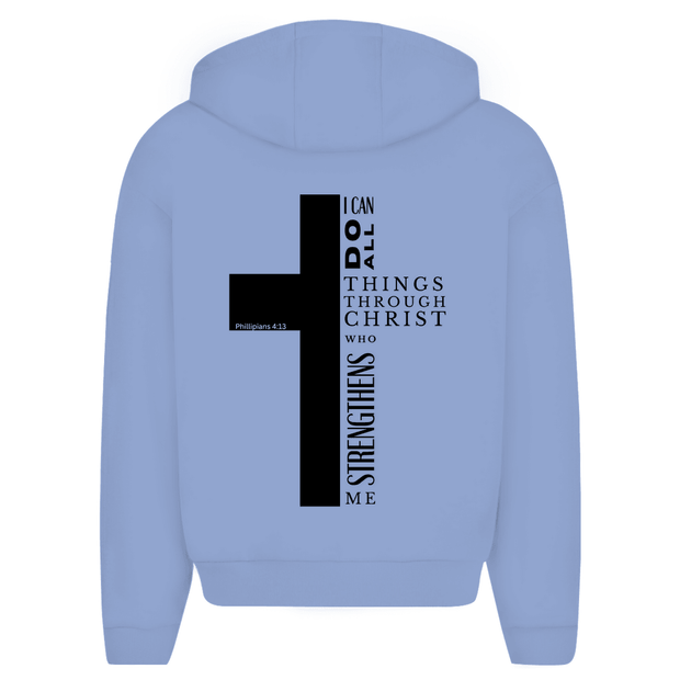 Herren Oversize Zipper Hoodie "I can do all" - by-grace.store