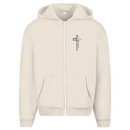 Herren Oversize Zipper Hoodie 