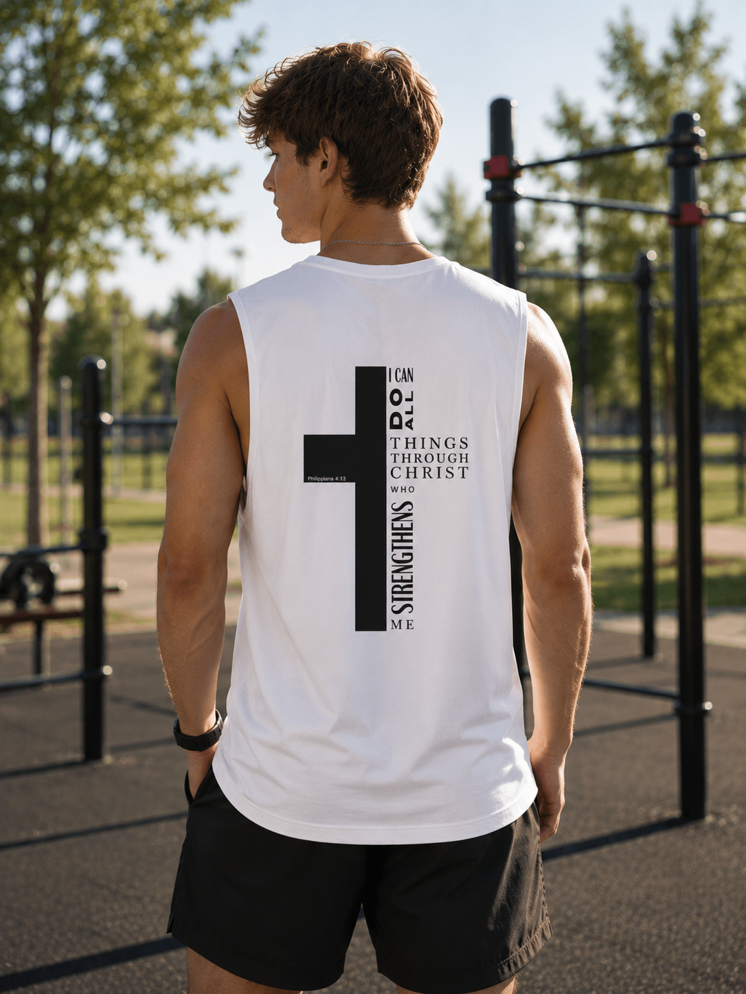 Herren Tank Top „I can do all“ – Christliches Sport & Freizeit Shirt | byGraceStore