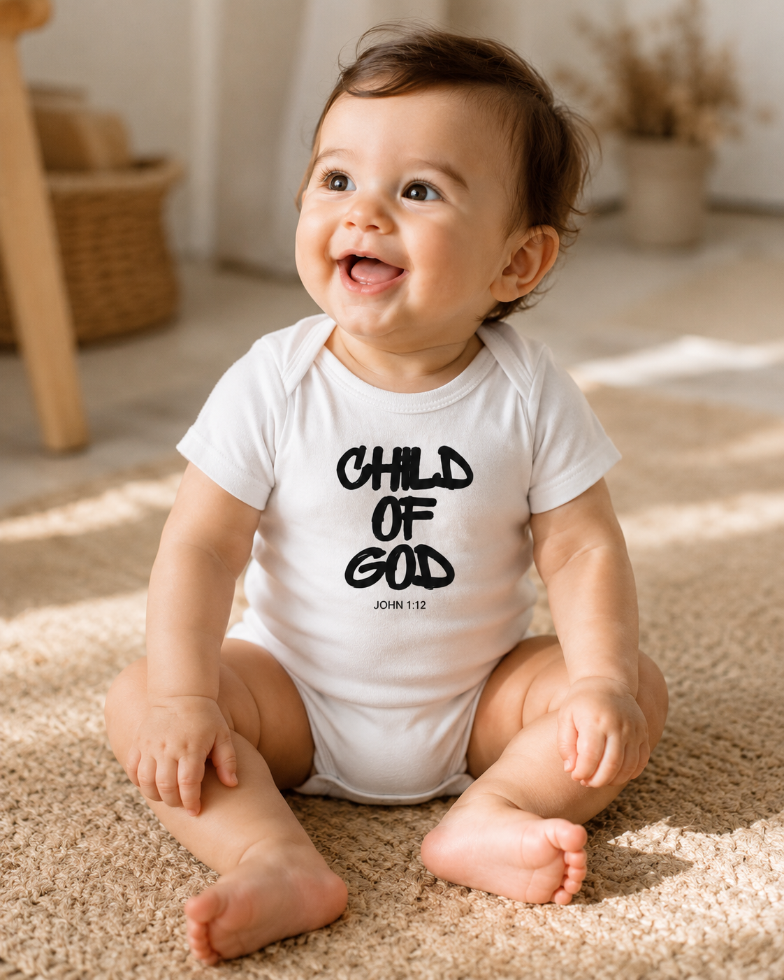 Child of God Langarm Baby Body – Bio-Baumwolle | Christliches Baby Geschenk