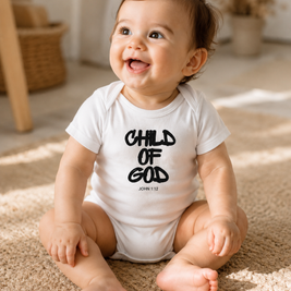 Child of God Langarm Baby Body – Bio-Baumwolle | Christliches Baby Geschenk