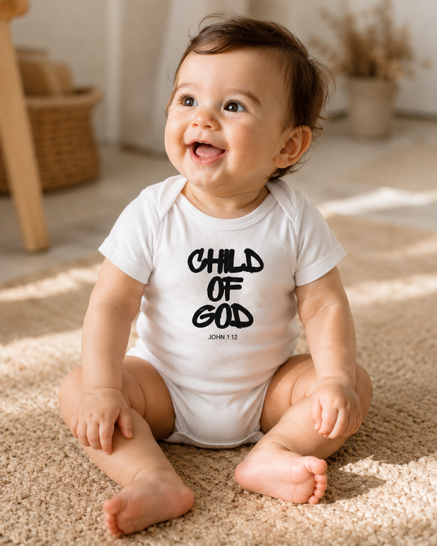 Child of God Langarm Baby Body – Bio-Baumwolle | Christliches Baby Geschenk