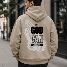 Oversize Washed Hoodie „Judge me“ – Christlicher Kapuzenpullover im Vintage-Look | byGraceStore