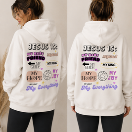 Oversize Hoodie „Jesus is“ | Christliche Streetwear Unisex – byGraceStore