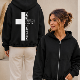 Damen Zipper Hoodie 