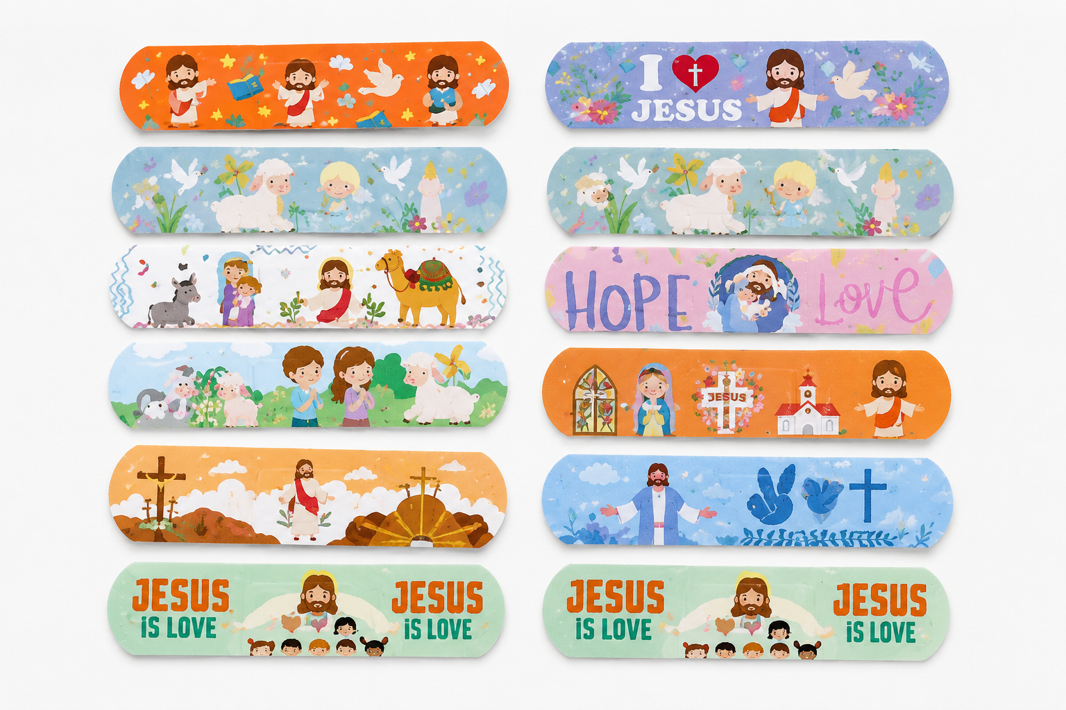 Jesus Kinderpflaster | 20 bunte Pflaster für kleine Alltagshelden