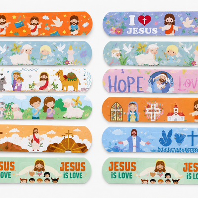 Jesus Kinderpflaster | 20 bunte Pflaster für kleine Alltagshelden