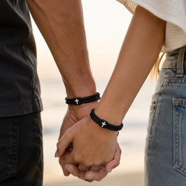 Kreuz-Armband Damen & Herren – Christliches Partnerarmband | Verstellbar