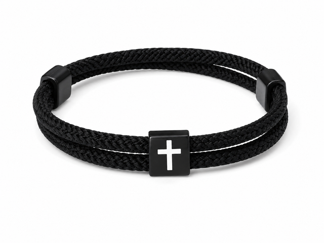 Kreuz-Armband Damen & Herren – Christliches Partnerarmband | Verstellbar