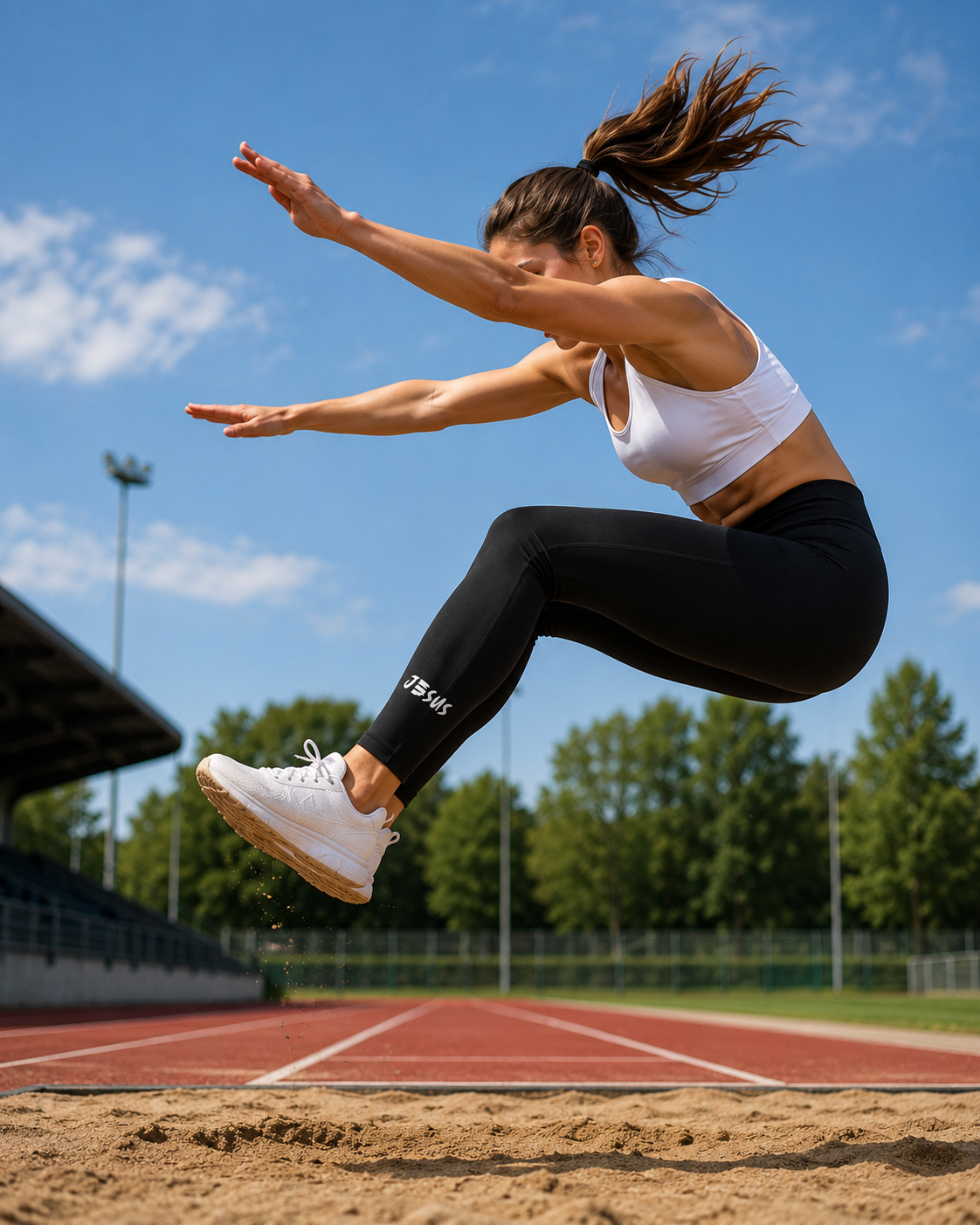 Damen Leggings „Jesus“ | Christliche Sport & Freizeit Leggings – By Grace