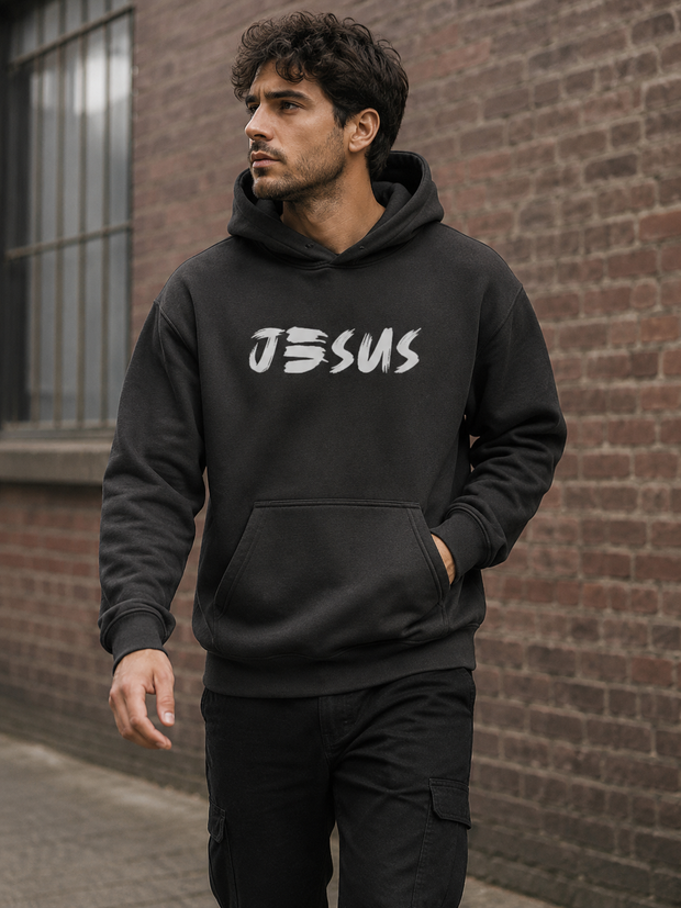 Herren Hoodie „JESUS“ | Christlicher Hoodie mit Glaubensstatement
