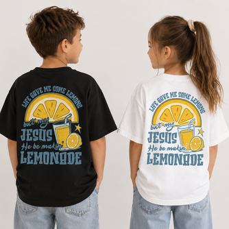 Christliches Kinder T-Shirt „Jesus Made Lemonade“