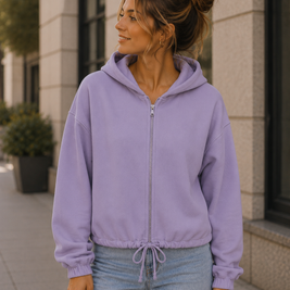 Christlicher Damen Zip Hoodie „Jesus Freak Club“ – Oversize Faith Hoodie