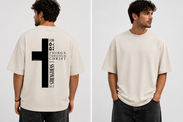 Oversize T-Shirt „I Can Do All Things“ – Philipper 4,13 | JJ Streetwear